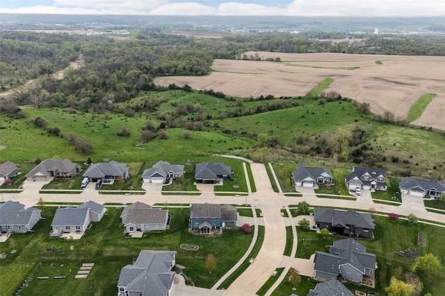 aerial view featuring a residential view