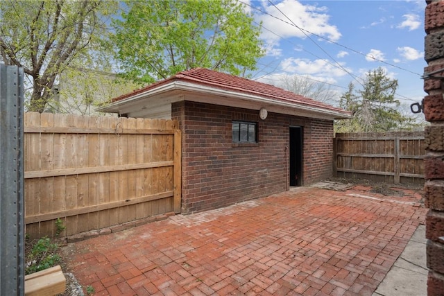 view of patio / terrace with fence
