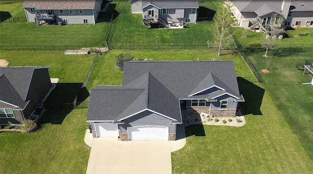 drone / aerial view featuring a residential view