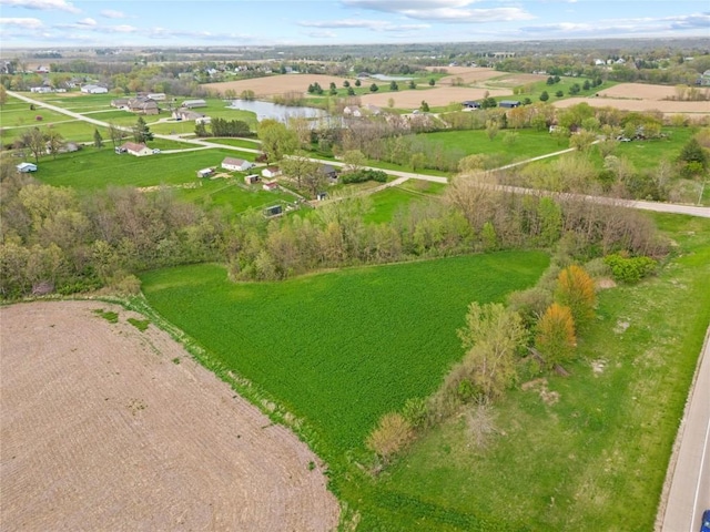 drone / aerial view with a rural view