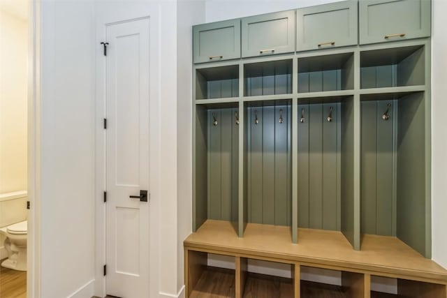 938 Heron Pl, Iowa City, IA 52245 - mudroom with baseboards and wood finished floors