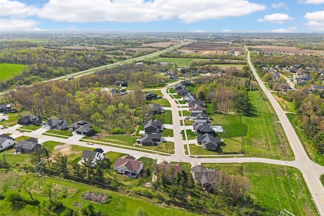 aerial view featuring a residential view