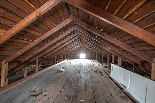 view of attic