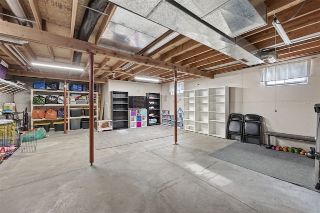 view of basement