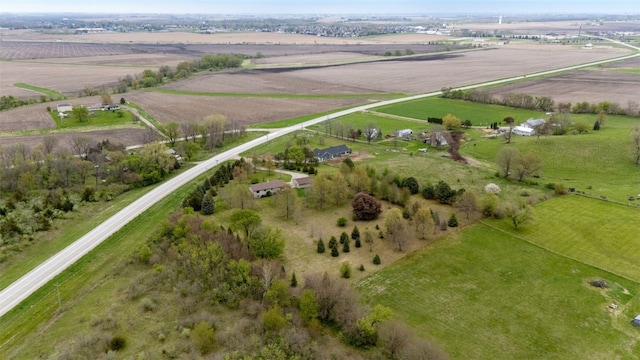 drone / aerial view featuring a rural view