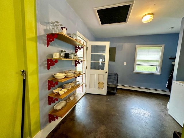 2105 Muscatine Ave, Iowa City, IA 52240 - interior space featuring concrete floors and baseboard heating