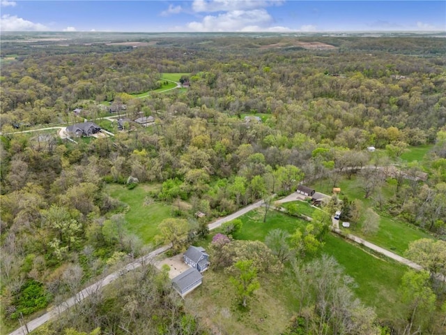 aerial view with a view of trees