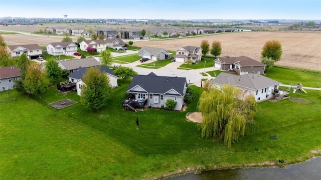 drone / aerial view with a residential view