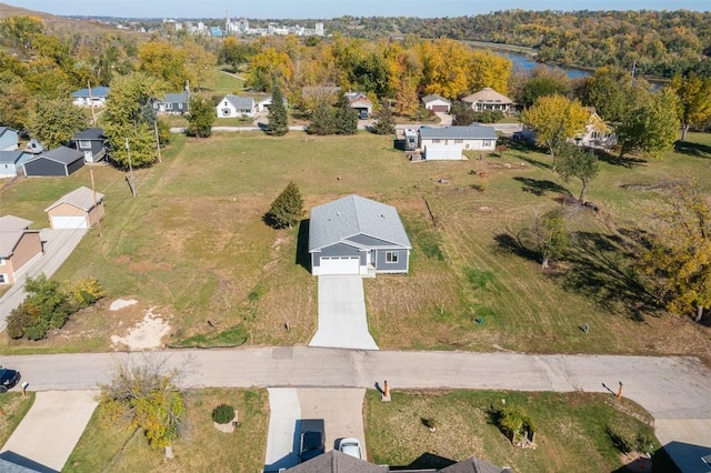 aerial view featuring a residential view