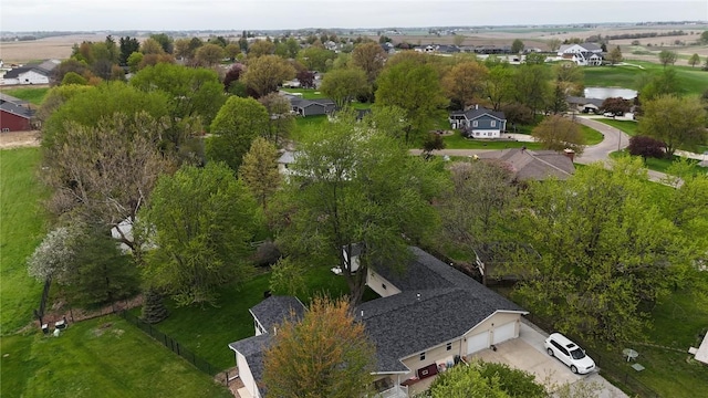 701 Prairie View Dr, West Branch, IA 52358 - aerial view of residential area with a nearby body of water