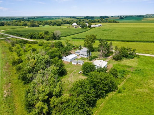 drone / aerial view featuring a rural view