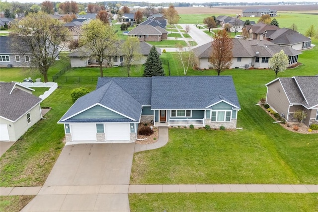 bird's eye view featuring a residential view
