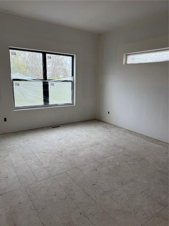 view of spare room