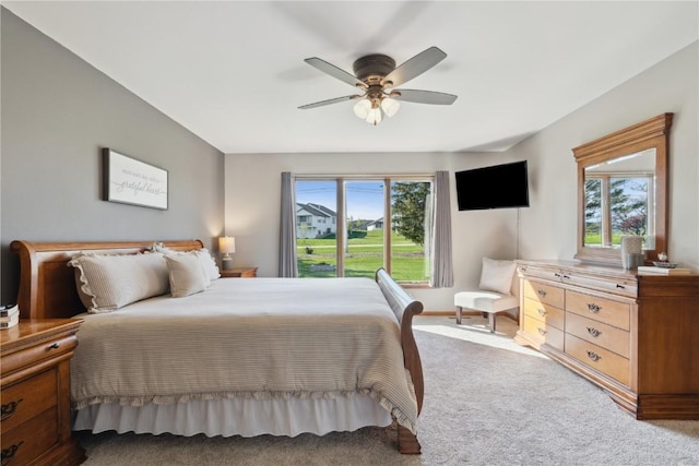 4199 Brookside Dr, Marion, IA 52302 - bedroom with a ceiling fan, multiple windows, baseboards, and carpet floors