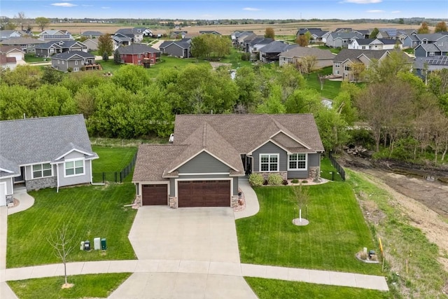 aerial view featuring a residential view