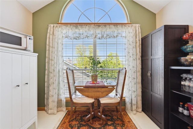 3110 Willowridge Rd Unit D, Marion, IA 52302 - dining room with lofted ceiling and healthy amount of natural light