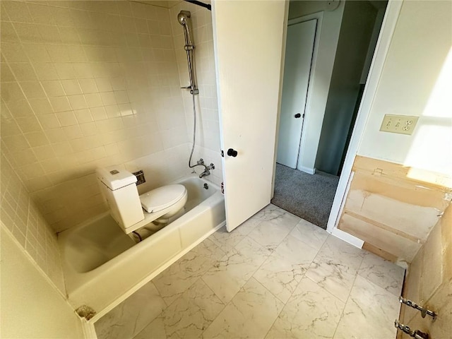 2770 24th Ave, Marion, IA 52302 - full bath featuring marble finish floors and tub / shower combination