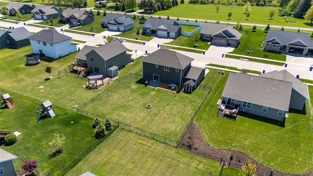 aerial perspective of suburban area