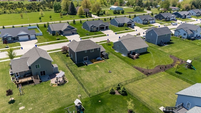 aerial perspective of suburban area