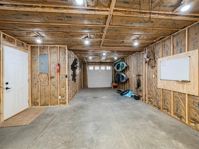 garage featuring electric panel