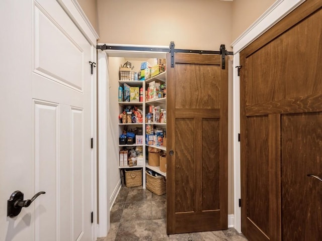 view of storage area