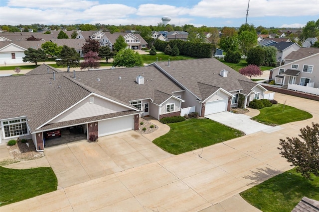 aerial perspective of suburban area
