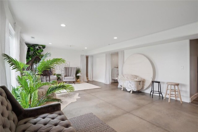 lobby with recessed lighting