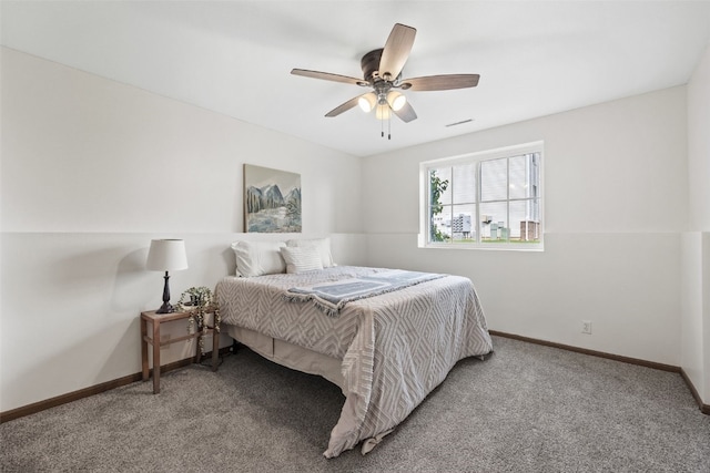 4619 1st Ave SW Unit 3, Cedar Rapids, IA 52404 - bedroom with carpet flooring, baseboards, and ceiling fan