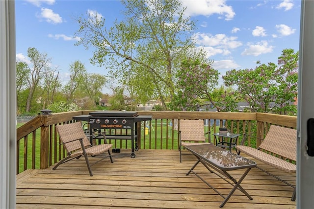 view of wooden terrace