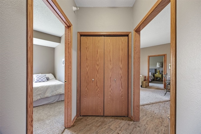 250 Cimarron Dr Unit 207, Hiawatha, IA 52233 - corridor with wood finished floors and a textured ceiling