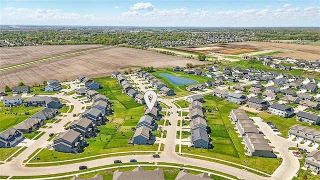 1227 Mary Ln, North Liberty, IA 52317 - aerial view of residential area with a nearby body of water