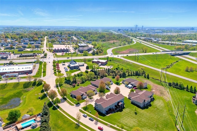 aerial view of residential area
