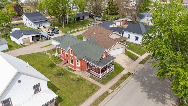 aerial perspective of suburban area