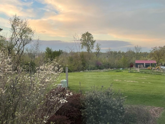 yard at dusk with a yard
