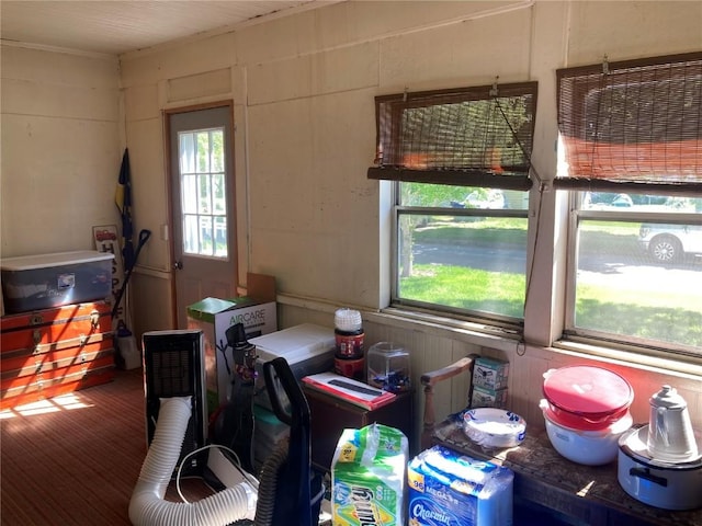 view of storage area