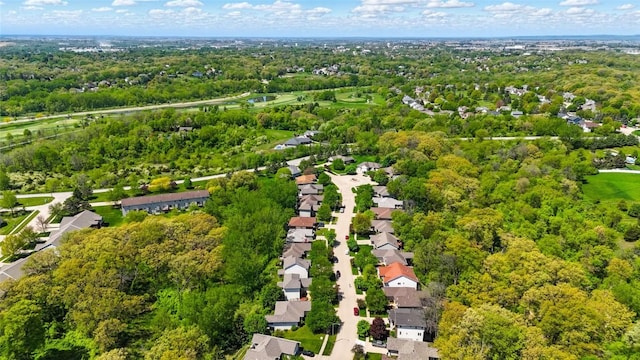 aerial perspective of suburban area
