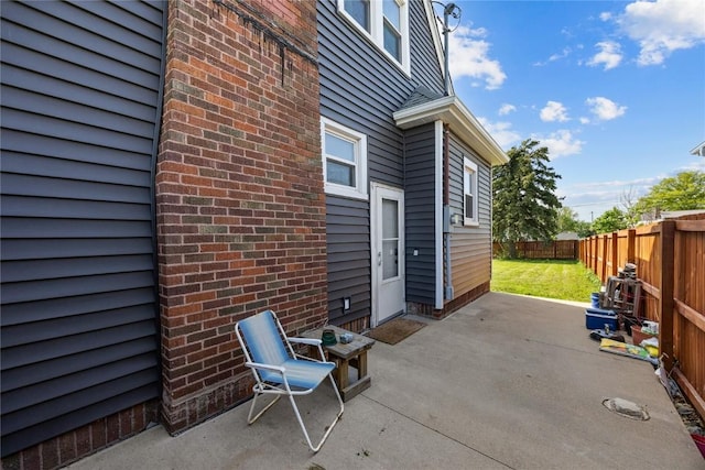 507 2nd St E, Newhall, IA 52315 - view of patio / terrace featuring a fenced backyard