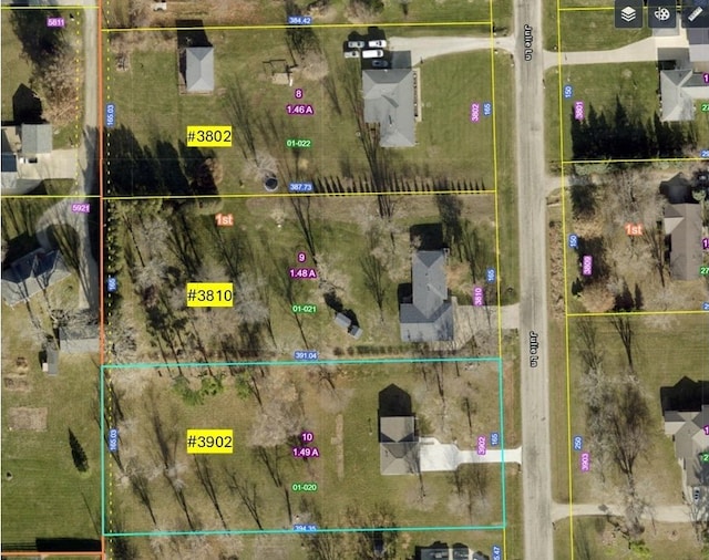aerial overview of property's location