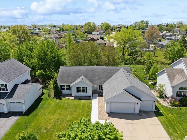 aerial view of residential area