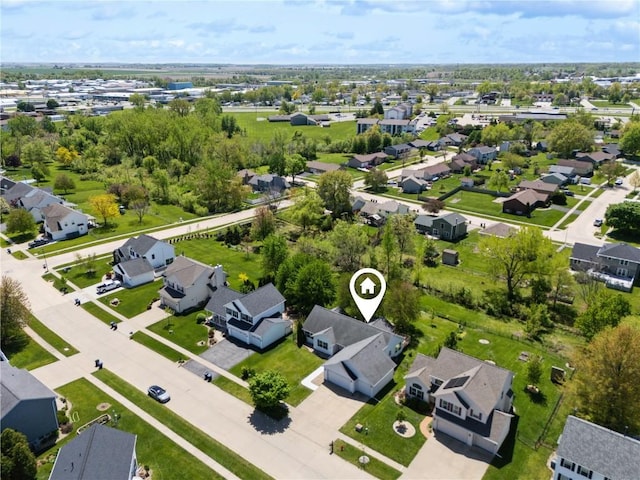 aerial view of residential area