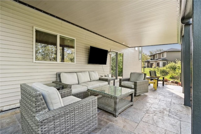 view of patio / terrace with an outdoor hangout area