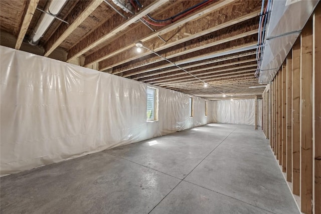 view of basement