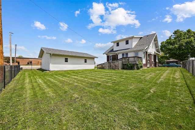 back of property featuring a wooden deck
