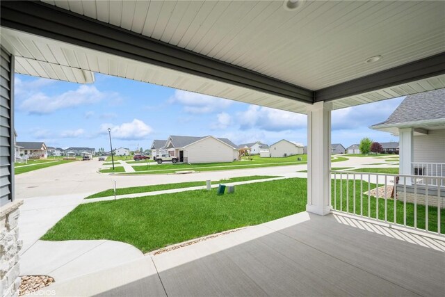 2740 Burns Dr, Marion, IA 52302 - view of patio / terrace with a residential view and a porch