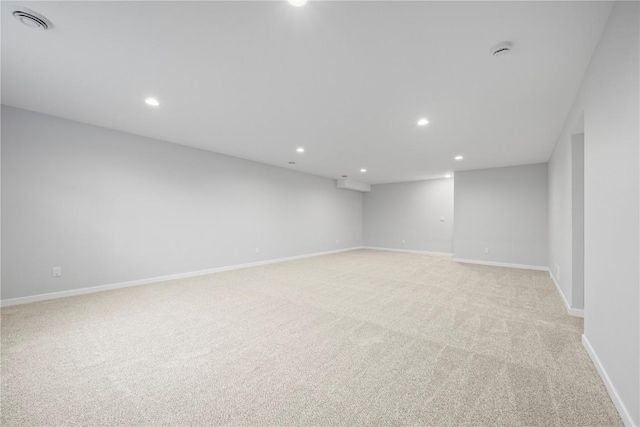 3850 Quail Trail Dr, Marion, IA 52302 - finished below grade area with recessed lighting, light carpet, and baseboards