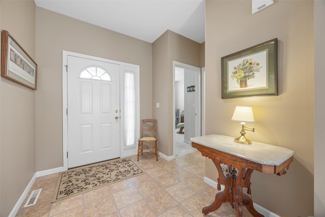 entryway with baseboards