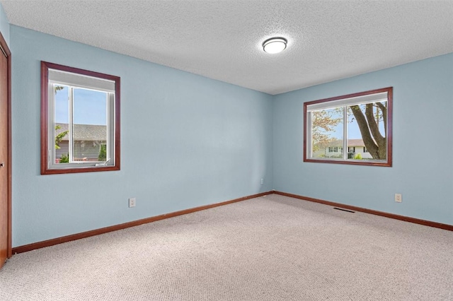 206 Hilltop Rd SW, Swisher, IA 52338 - carpeted empty room featuring plenty of natural light, a textured ceiling, and baseboards