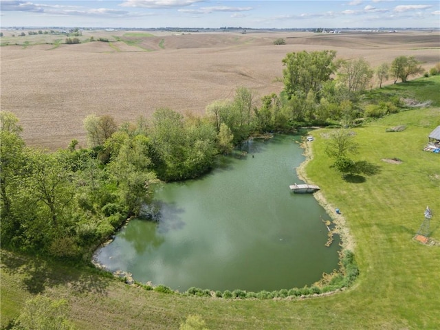 829 Union Ave, Lowden, IA 52255 - aerial view of property's location with a large body of water and rural landscape