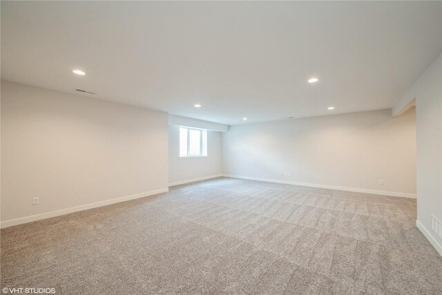 2559 Bluegrass St, Marion, IA 52302 - empty room with recessed lighting, light carpet, and baseboards