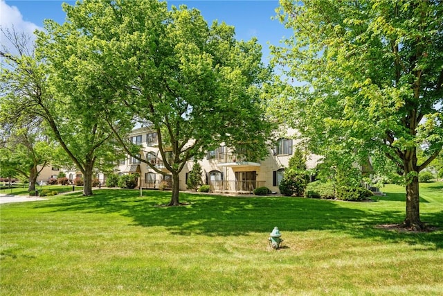 view of front of home featuring a front yard